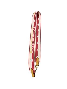 Louis Vuitton Monogram Stripe Bag Strap Red Pink Gold Hardware Bandouliere